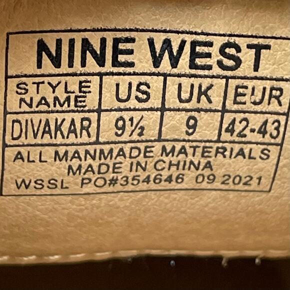 Nine West Mens Dress Shoes DIVAKAR Size 9.5